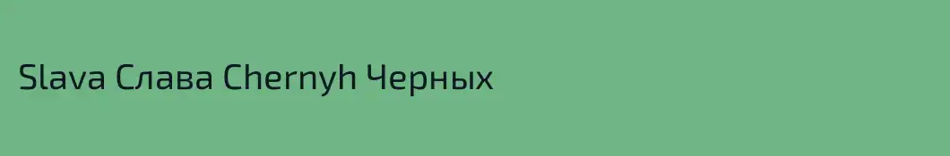 Slava Слава Chernyh Черных